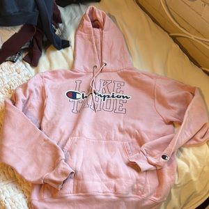 Champion pink Lake Tahoe hoodie